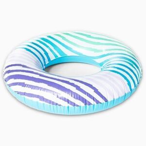 New Sun Squad 36" Inflatable Swim Tube Blue w/ Stripes, Summer Fun, Floating